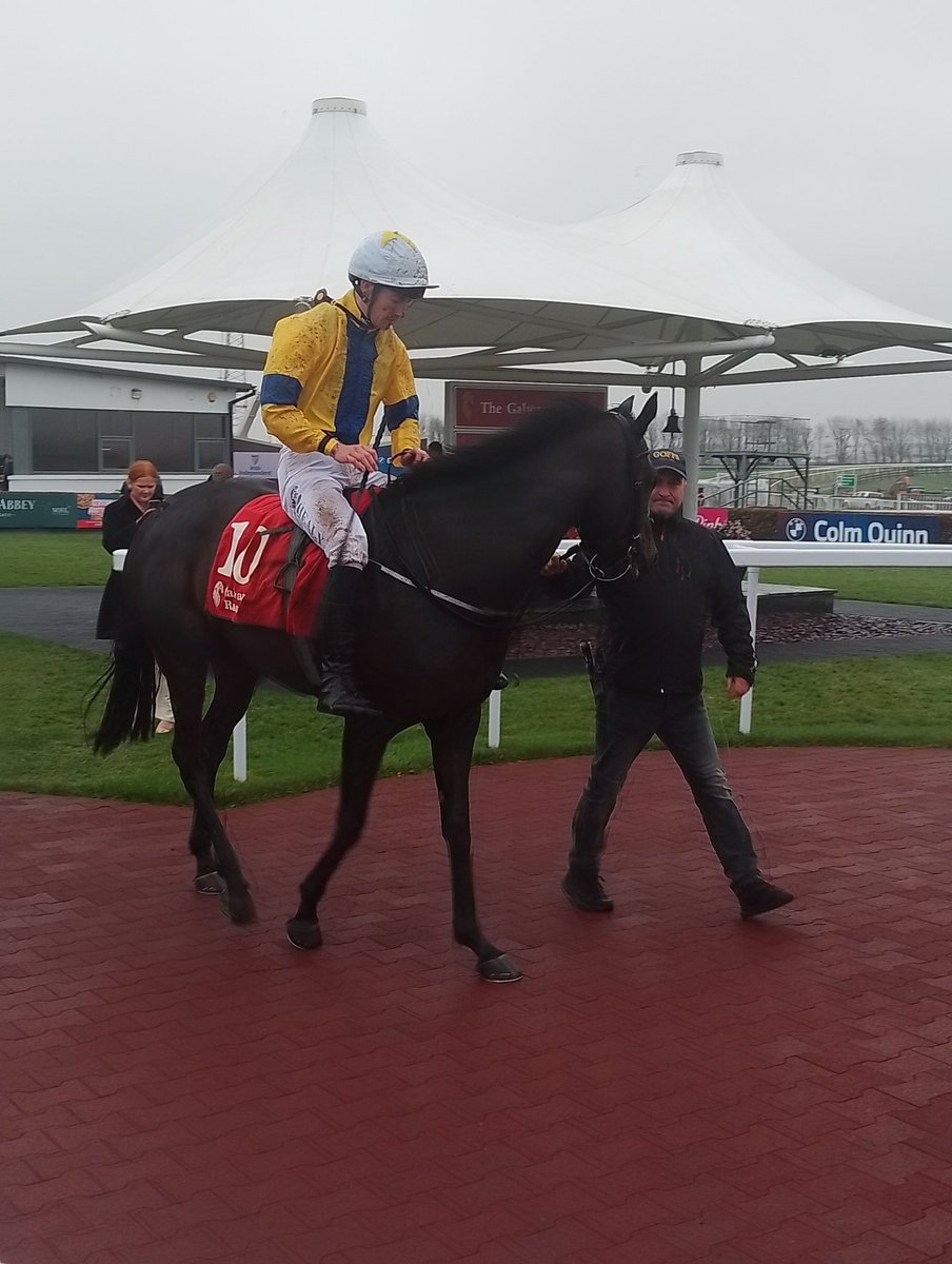 JoeSeward1's tweet image. Never Loose makes a very impressive debut for @fozzystack here at @Galway_Races on a wet and windy Bank holiday Monday here.
The daughter of No Nay Never sluiced up by four lengths under 
@joeysheridan8
£50,000 Breeze Up Purchase - well related to four winners
#Galway