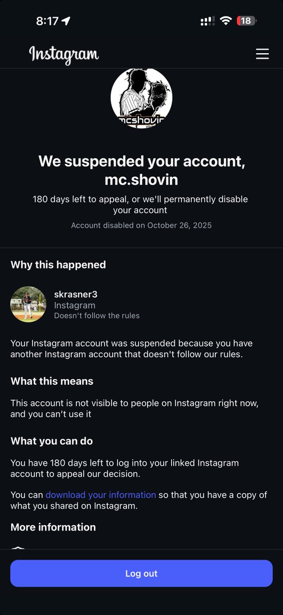 Mcshovin_'s tweet photo. @Meta @instagram @facebook @mosseri It looks like someone is mass-reporting athlete accounts for “inappropriate content.” These are clean pages, training clips, game highlights, family moments. Yet accounts are being removed. This isn’t just us; it’s happening nationwide. https://t.co/suLxds5G9T