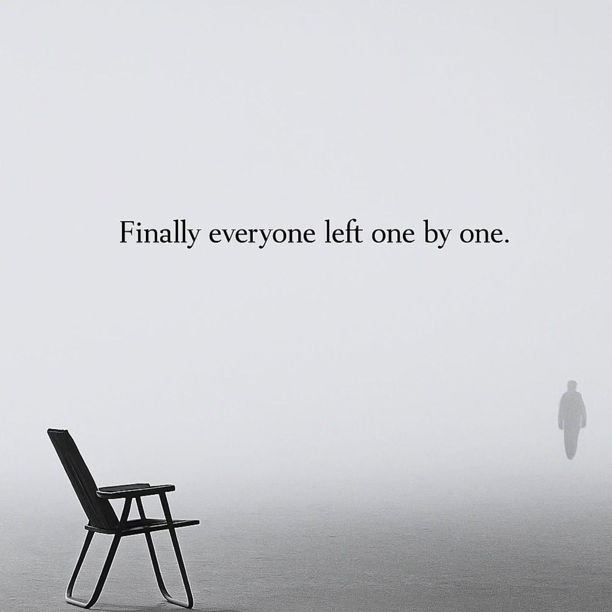 TheWizKhalifa's tweet image. Finally, everyone left one by one.

#LettingGo #Solitude #MovingOn #LifeChanges #Alone #Reflection #Quotes #ShareInspireQuotes