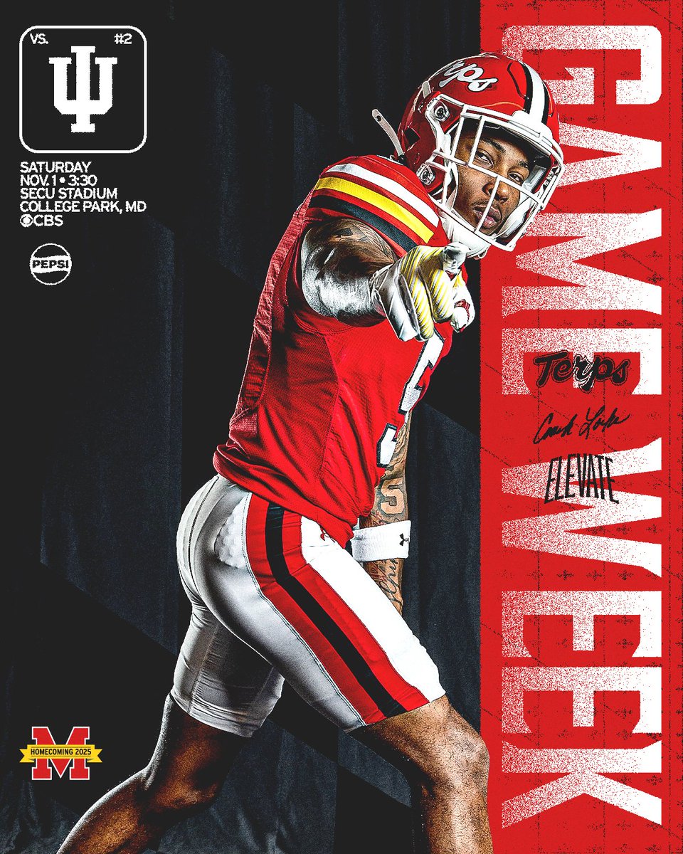 It’s GAME WEEK in College Park!
The Terps return home to SECU Stadium for Homecoming.

🎟️ Grab your tickets now: go.umd.edu/242i