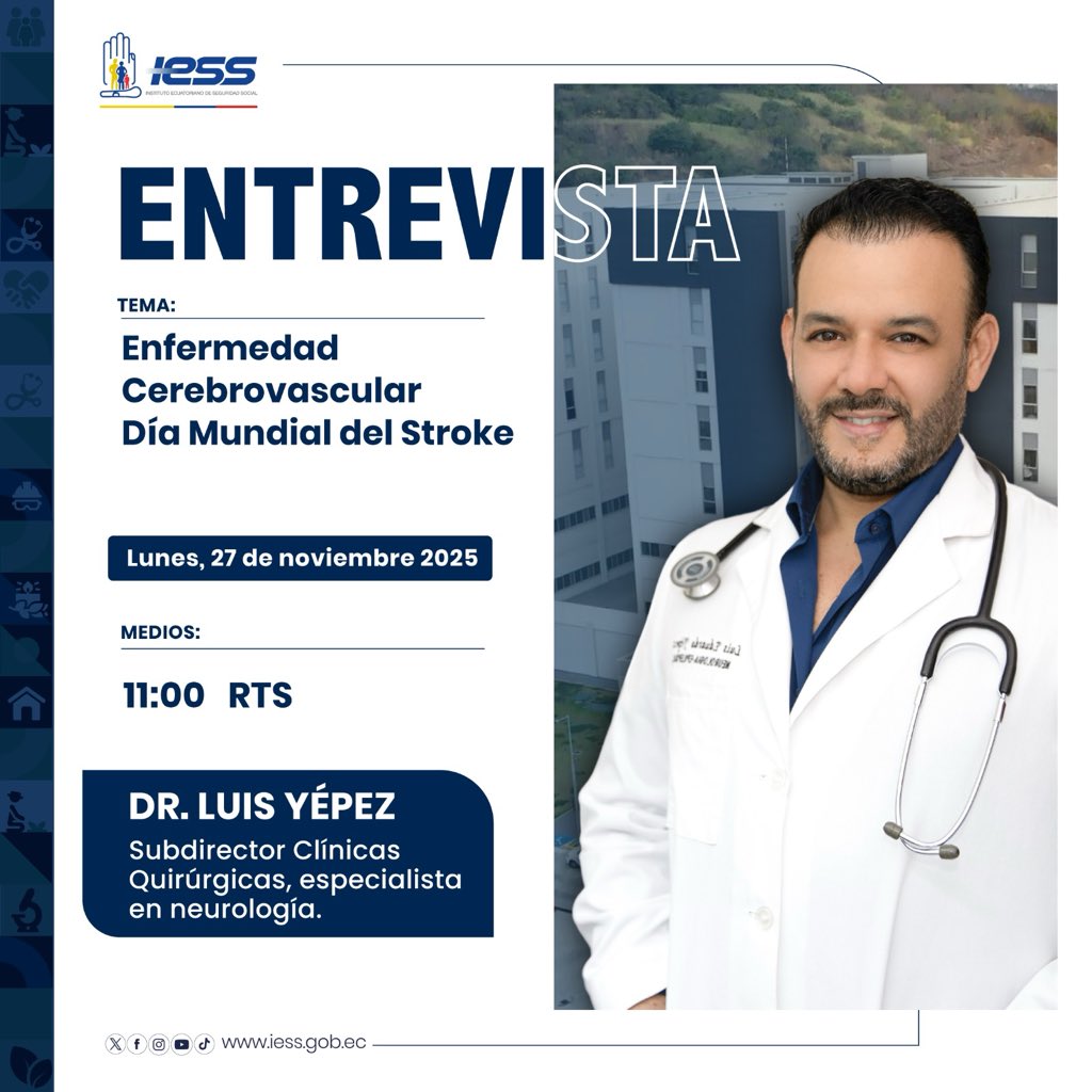#IESSenMedios | 👨🏻‍🏫🧠 Nuestros especialistas explican qué es una enfermedad cerebrovascular, sus síntomas y cómo prevenirla.

🎥 Mira la entrevista completa por <a href="/RTSEcuador/">RTS</a>.