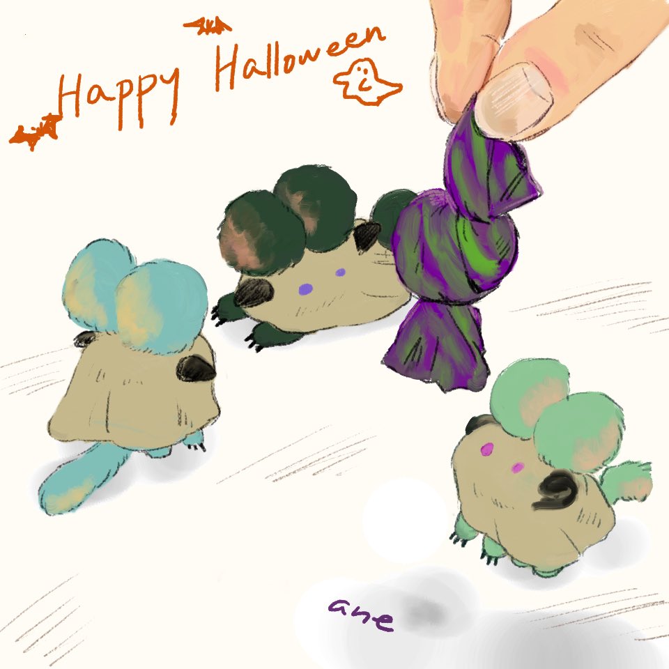 シーツお化けたちがうろちょろしていたので🍬
#リヴリーファンアート