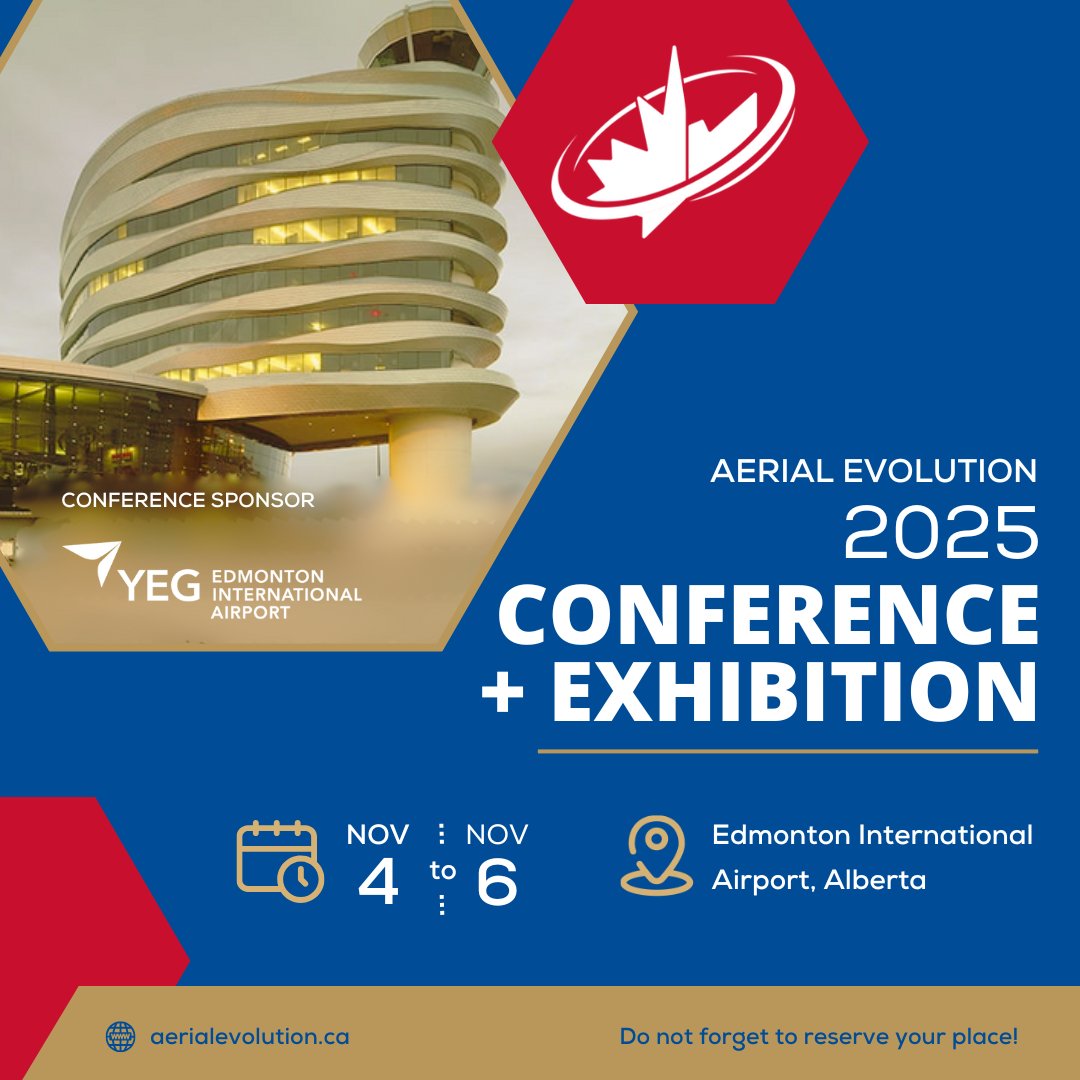 We're looking forward to seeing everyone at the Aerial Evolution Association of Canada's conference &amp; exhibition coming up next week in Edmonton.  Visit Tim and Evan Nohara at booth one and discuss safe drone operations in Canada. #drones #airportsafety #counterdrone #BVLOS