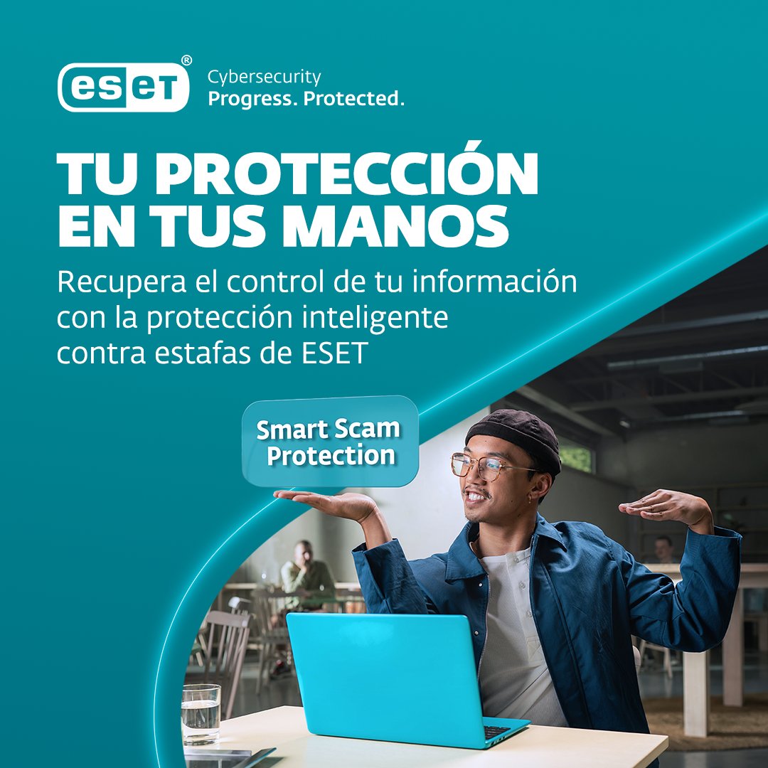 🧠 Creer que estás fuera de peligro ya no te protege.

Las estafas digitales son más inteligentes y difíciles de detectar.
Protege tus datos con ESET HOME Security.

💡 Piensa con inteligencia. Mantente seguro. eset.com/latam/blog/pro…