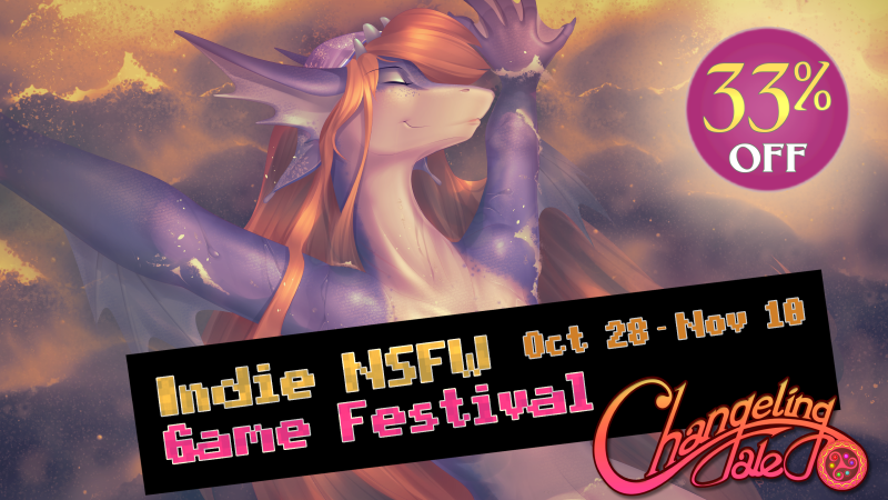 NapoleonArts's tweet photo. We were graciously invited to participate in the Indie NSFW Game Festival!

To celebrate, Changeling Tale is discounted 33% OFF from now through November 10!

Steam:
https://t.co/LqNtgklYLB
Itch:
https://t.co/kRL5AyzBM7

Festival:
https://t.co/byQ9Qmtuh7 https://t.co/E5PzHo10b3