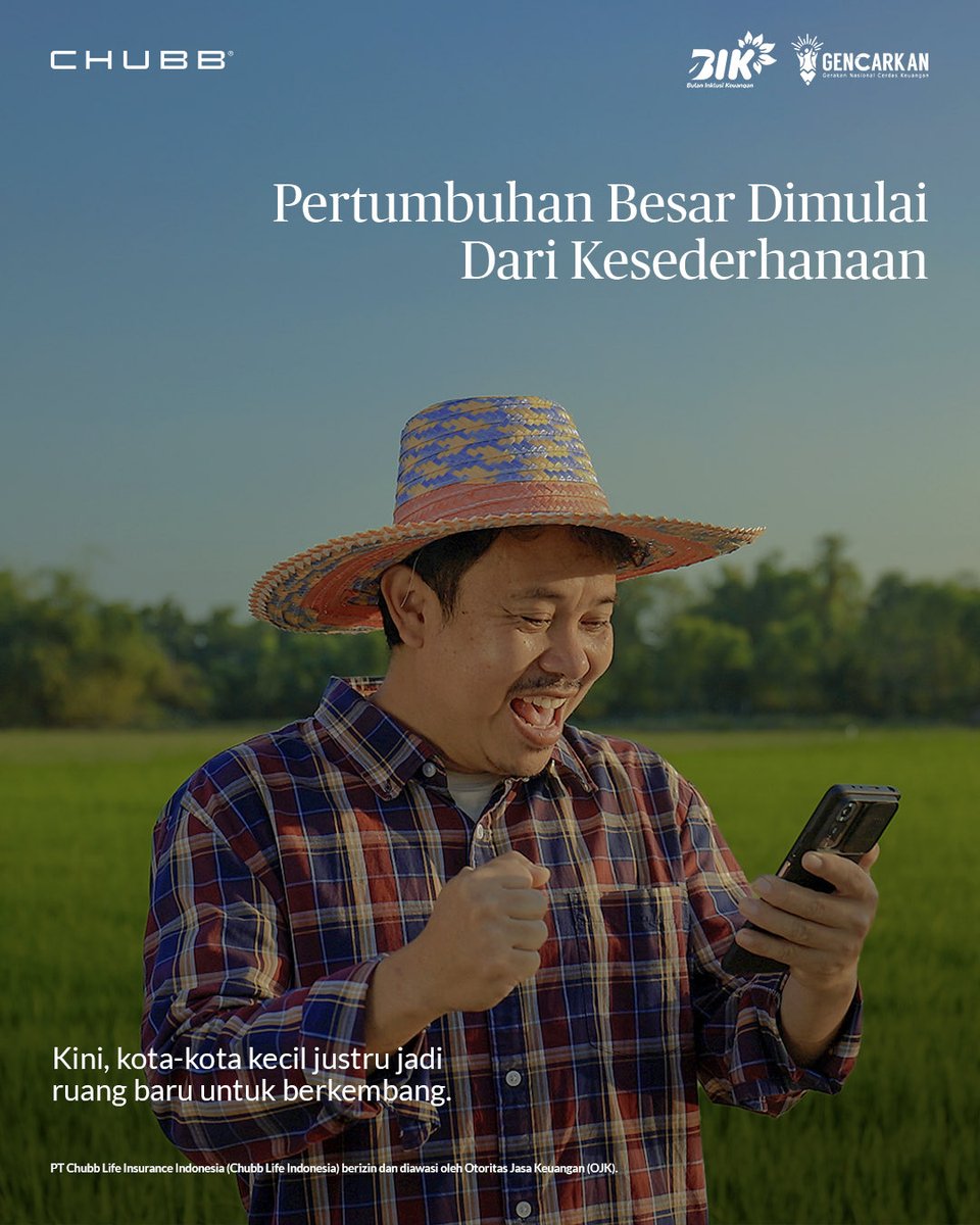 Chubb_ID's tweet image. Kota kecil bukan berarti peluang kecil. Kota-kota kecil di Indonesia kini jadi ruang baru untuk berkembang—dengan populasi yang terus bertambah, daya beli yang makin kuat, dan semangat untuk meraih masa depan lebih baik.

#TogetherWithYou