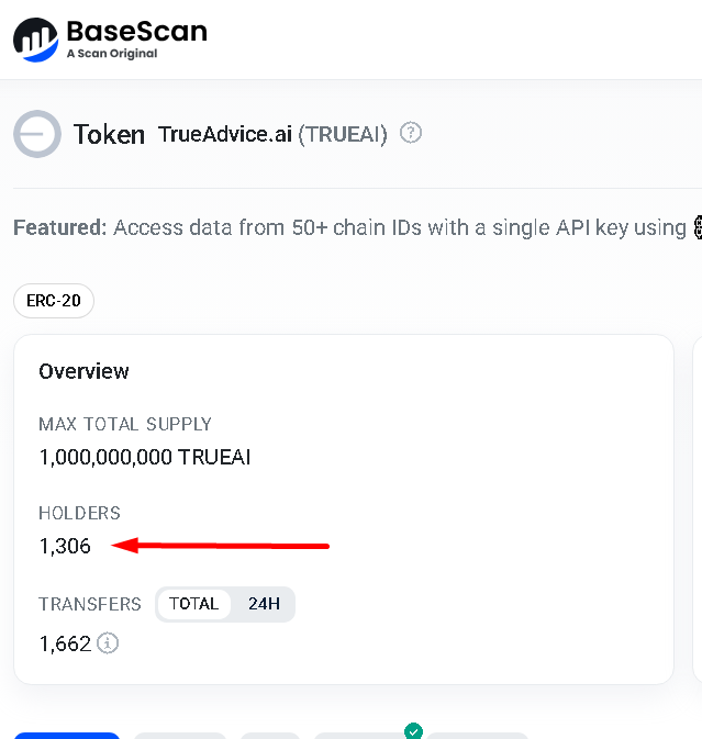 trueadviceai's tweet photo. $TRUEAI on #Coinbase (#AIAgent ) 
Less than 24h - 1306 HOLDERS 👀🚀
74k MC , 24h Vol $13.02K, Liquidity $52.65K
https://t.co/n9o9v5YiiE https://t.co/UGGs4cqWYY