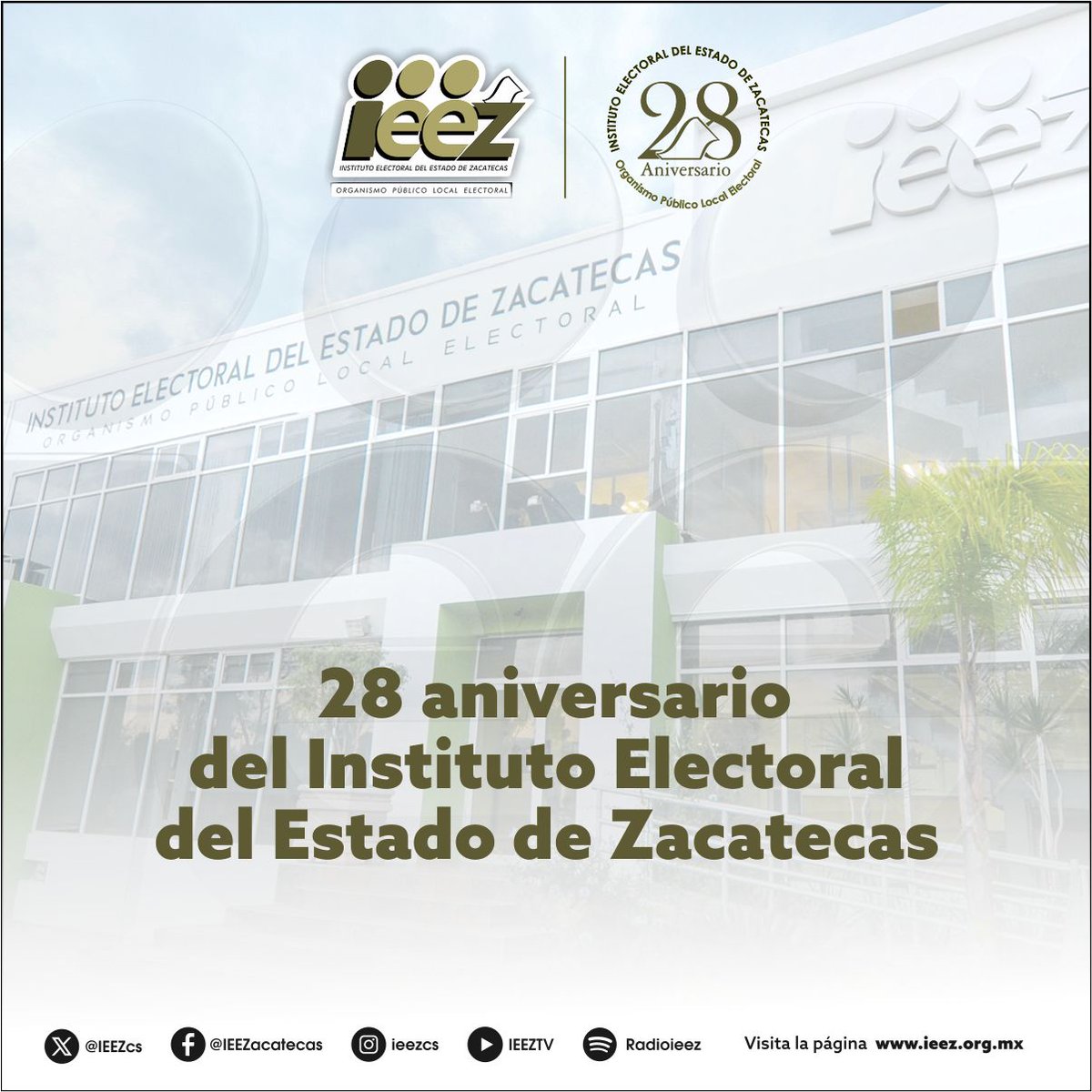 IEEZcs's tweet image. El día de hoy en el Instituto Electoral del Estado de Zacatecas cumplimos 28 años al servicio de la construcción y consolidación de la cultura democrática en nuestro estado.