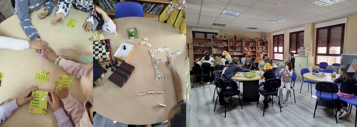Desde segundo ciclo se ha propuesto abrir la biblioteca para realizar juegos de mesa y dar más opciones a nuestro alumnado para que encuentren en ese tiempo de patio, una actividad que se adapte a sus intereses y/o necesidades. 
#juegosdemesa 
#educacylsegovia 
#patiosinclusivos