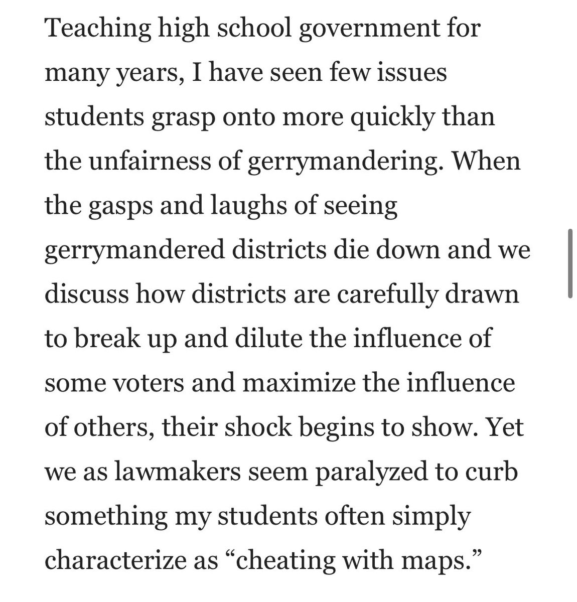 My state senator, <a href="/ScVanValkenburg/">Senator Schuyler VanValkenburg</a>, penned this in an op-ed in 2020. 

Looking forward to seeing how he votes today. Hope he makes his students proud. 

richmond.com/opinion/column…