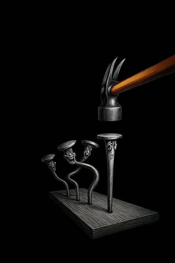 دائما ..............................
المستقيم في الحياة يتلقى ضربات موجعة...