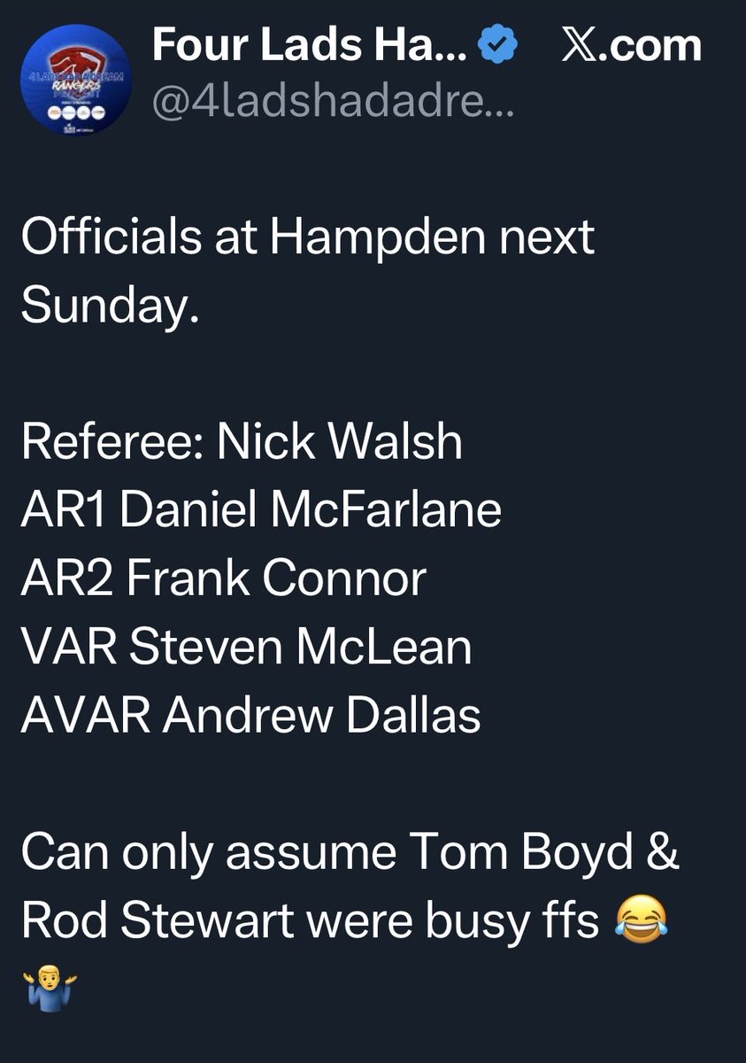 The guy that teaches Rangers youths.

The guy whose brother played for Rangers

And the guy whose dad is anti-Catholic sectarian bigot that doctored match reports about denying Celtic a penalty.

The two feniany sounding guys are the ones with zero power.

Fkn crackers this yin.