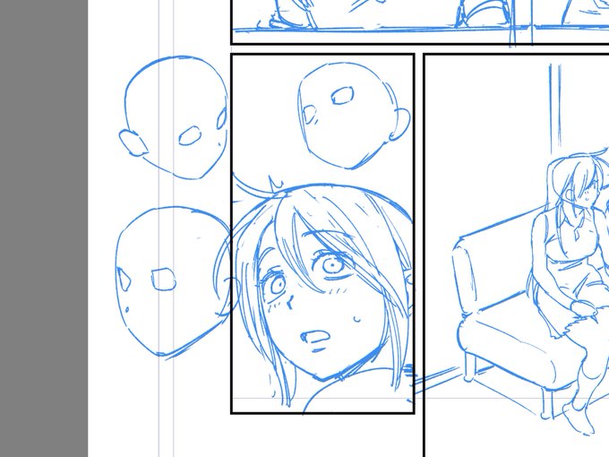 顔のアタリこう描くのにハマってるッピ
雰囲気で描いてるッピ 