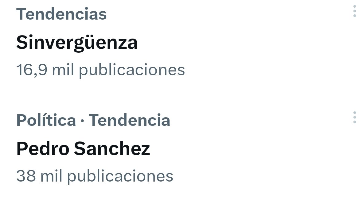 Tendencias de Twitter: Pedro Sánchez sinvergüenza.