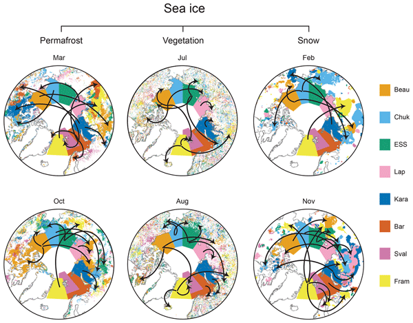 A Pan-Arctic analysis by <a href="/CciPermafrost/">permafrost_cci</a> uses long term Earth Observation records from ESA Climate Change Initiative to assess the similarities between sea ice variation, terrestrial biosphere, and cryosphere parameters.🧊🌍

This study provides a baseline to better understand the