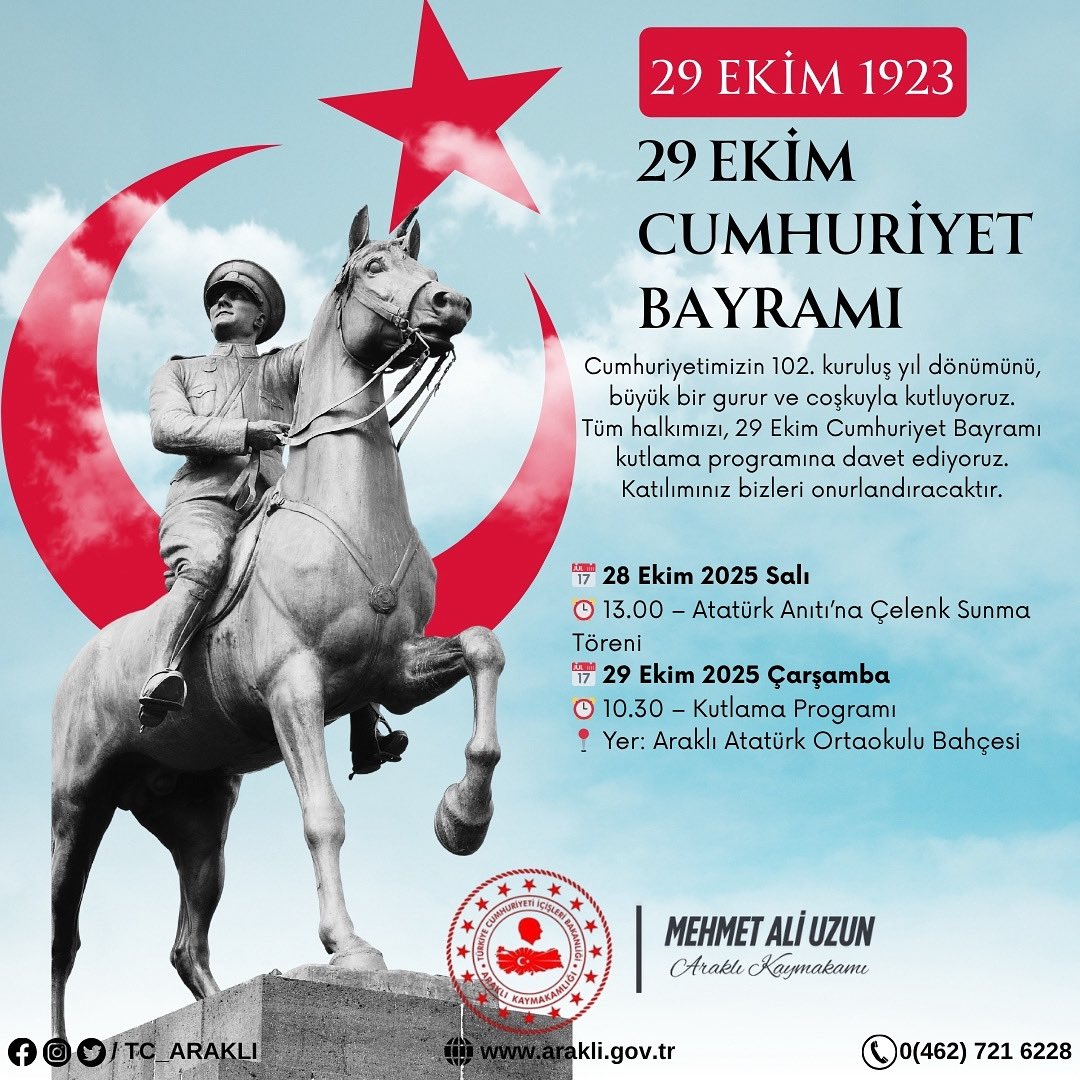 29 Ekim Cumhuriyet Bayramımız kutlu olsun. 🇹🇷