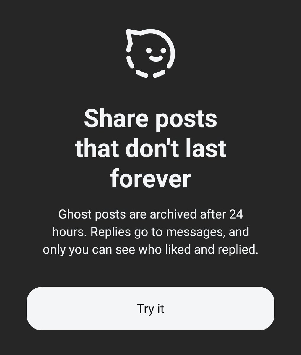 ifteyaj's tweet photo. The Ghost Post feature on Threads is lowkey a genius psychological design.

Temporary content → less anxiety.
Private engagement → less comparison.
DM replies → more connection.

UX that protects mental space.
But also, Why we engage on social media isn’t random its #ghost 👻 https://t.co/rUyEUCdQ25