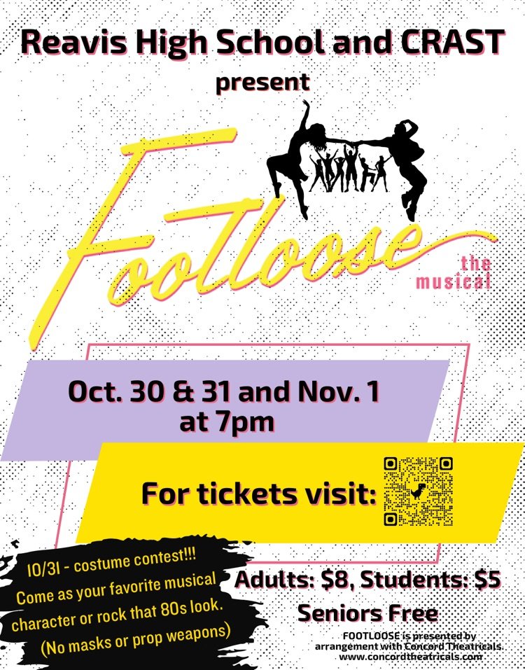 Come out to see Footloose this Thursday, Friday, or Saturday at 7pm in the Grossman Auditorium!