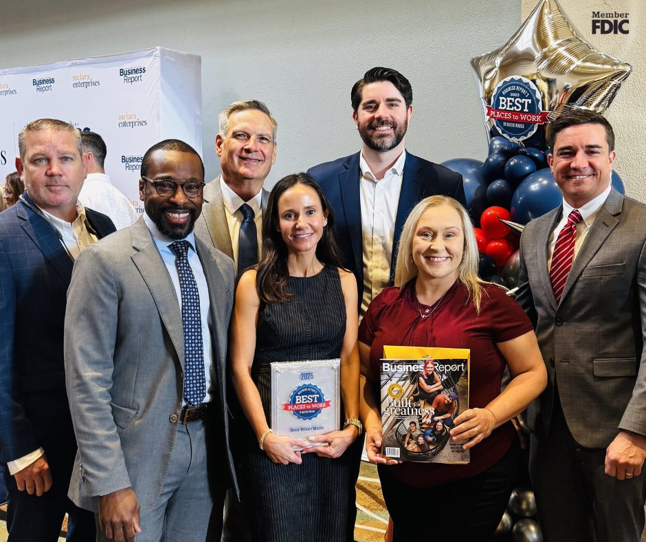 🏆 Honored to be named a Best Place to Work in Baton Rouge for 2025 by Workforce Research Group and Baton Rouge Business Report! A testament to our team's dedication! #RedRiverBank #BatonRougeBusinessReport