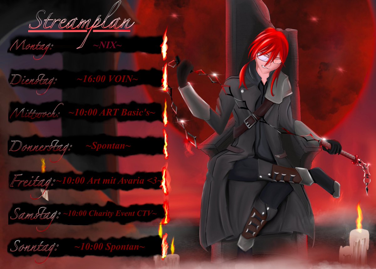 Diese Woche ist es endlich so weit. Mein ersten Cherity Event. Ich freu mich schon sehr darauf aber bis es soweit ist passiert noch so einiges. Also seit doch dabei!
#GERVTuber #Streaming #Dunas #DemonKing #Cherity