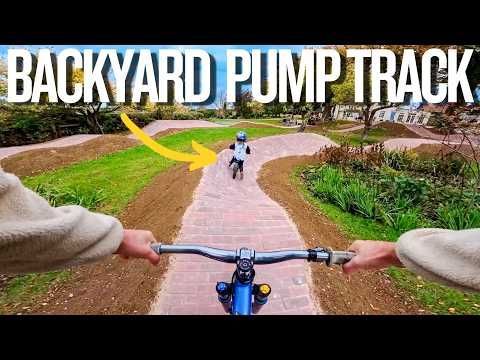 Matt Jones builds the ultimate backyard pump track for his 2 year old son Cove and the whole family to ride all winter!  moredirt.com/video/6391