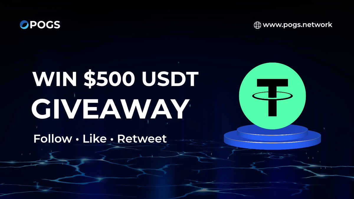 $500 in $USDT Giveaway 🎁

- Follow <a href="/Pogsnetwork/">Pogs</a> 
- Retweet Pinned Post 📌

$25 would be sent to 20 winners 🔔