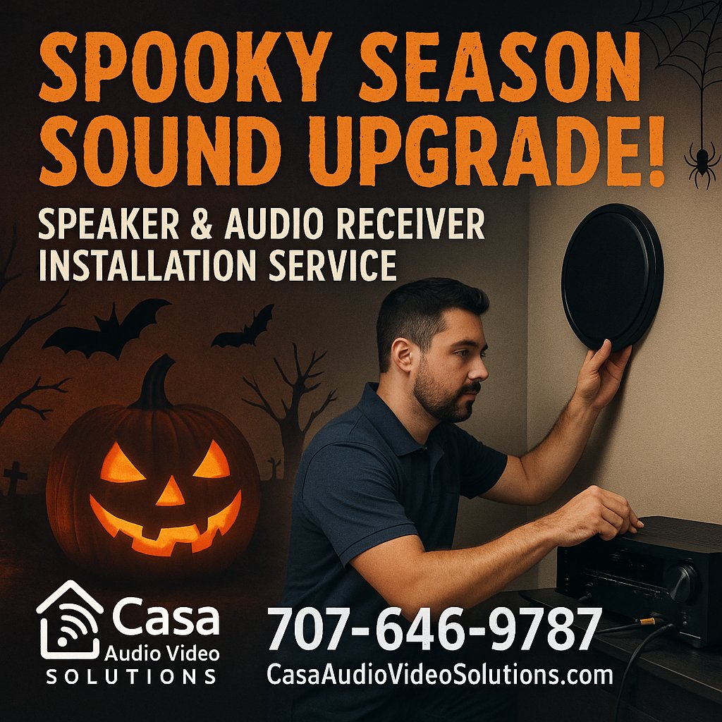 CasaAVSolutions's tweet image. 🎃 Spooky Season Sound Upgrade!

Don’t let bad sound haunt your home this Halloween! 👻
Casa Audio Video Solutions is your local licensed low-voltage contractor in Solano County — ready to professionally install your speakers and audio receiver for clear, powerful sound.
