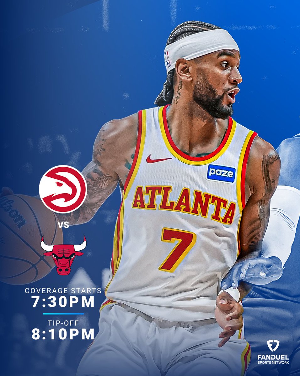 Startin' off a four-game road trip in the Windy City 💨

<a href="/ATLHawks/">Atlanta Hawks</a> Live pregame coverage tips off at 7:30PM on FanDuel Sports Network! 🏀

#TrueToAtlanta