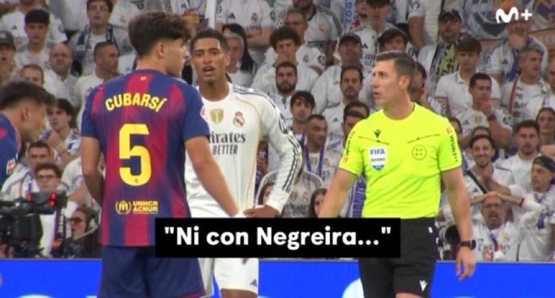 🚨😳 طلب بيدري بطاقة حمراء لبيلينغهام خلال الكلاسيكو. 

رد جود بيلينغهام:  🗣️

"لا، ولا حتى مع نيغريرا".