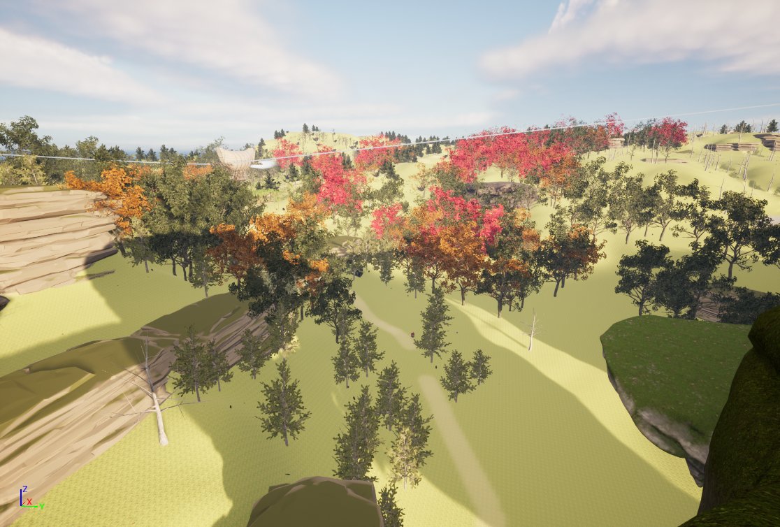 Jmystigan's tweet photo. added more different tree foliage for wood gathering resources. makes the environment look better and fills in the gaps for seeing nostalgia from afar instead of a weak background plane. atlas moon piranauts #ue5 #gamedev #indiegamedev #genii #game #pc #gaming #nerd #screenshot https://t.co/RuSLvkdrs6