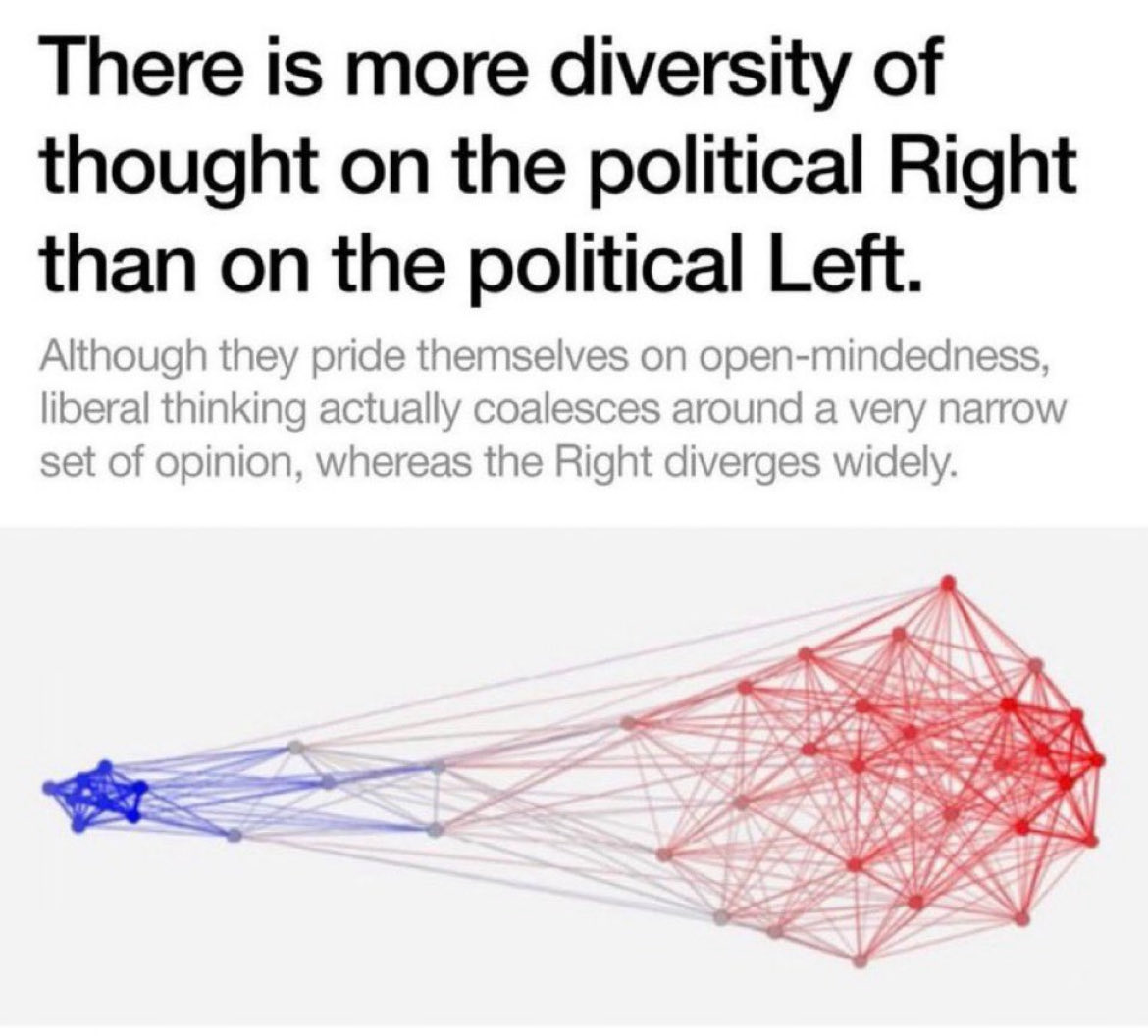 TheSurvivalPodc's tweet image. It is a good thing but in the end largely why the right loses so often.  Leftists are collectivists so they remain united.  Once you almost perfectly split a nation 50-50 the collectivists have the advantage.  
The more authorities you are the move collectivist.    Doubt me,…