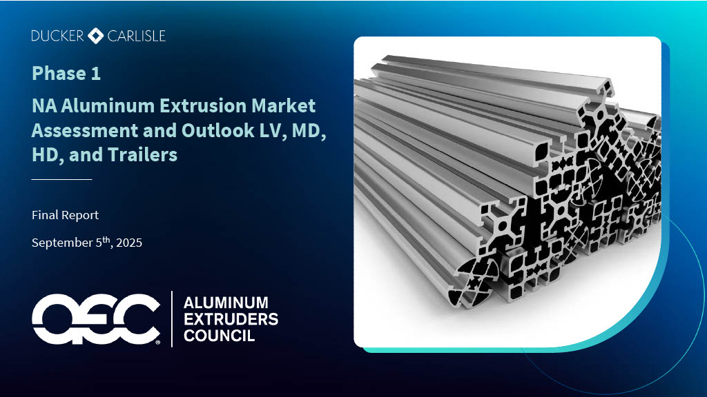 Member Alert: Ducker Study on NA Aluminum Extrusion Market Results Available - mailchi.mp/aec.org/member…
