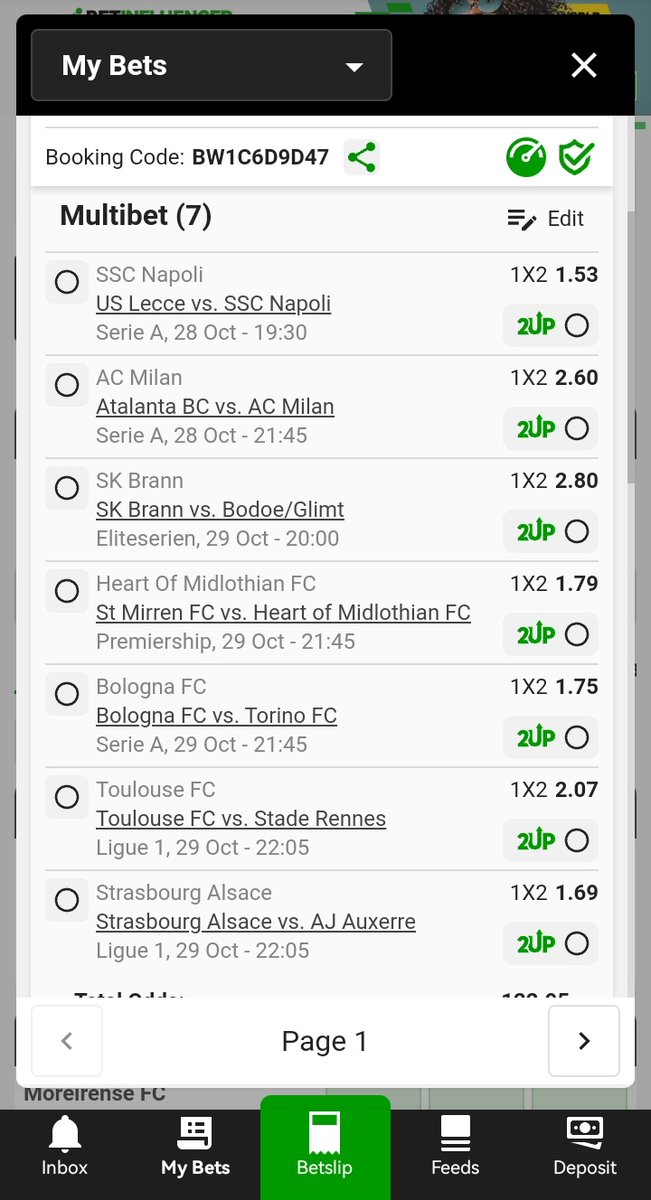 Intexticated_D's tweet image. BW1C6D9D47⚽122xodds ⚽🔥straight win 💯 

BW1C6F4639⚽80k odds 🥅⚽straight win ⚽💯