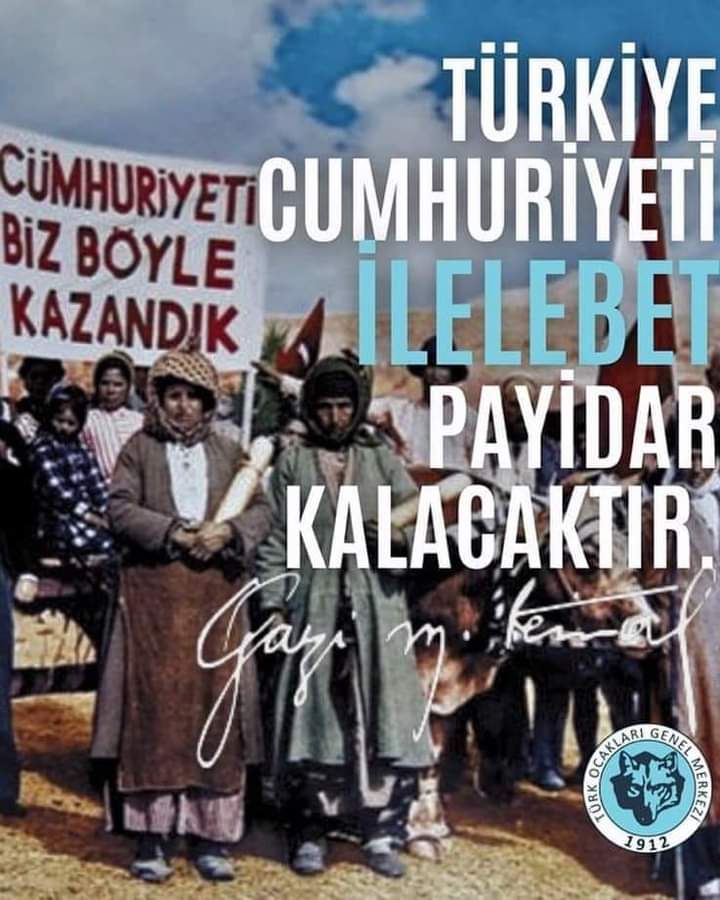 Havada mis gibi CUMHURİYET kokusu var. Mekanın sahibi geliyor.
Sonsuza kadar Cumhuriyet... 🇹🇷