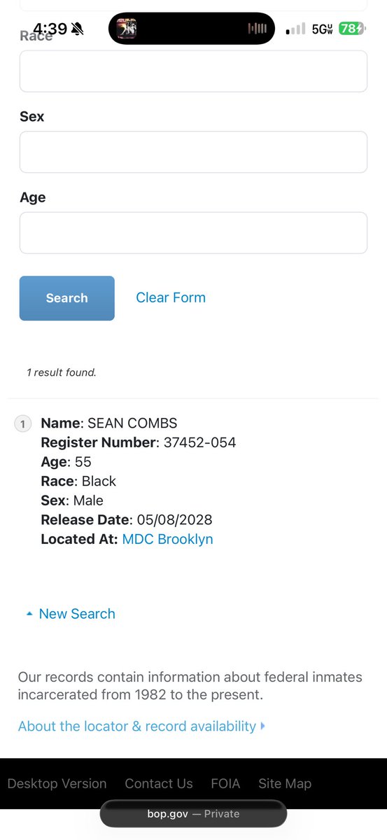 According to the Bureau of Prison, #SeanComb release date is May 8, 2028. He’s still at MDC. His attorneys requested he be sent to Fort Dix in NJ. If there #Diddy will try to enroll in RDAP, a drug program. If successful in RDAP, his release date could be pushed up 12 months.