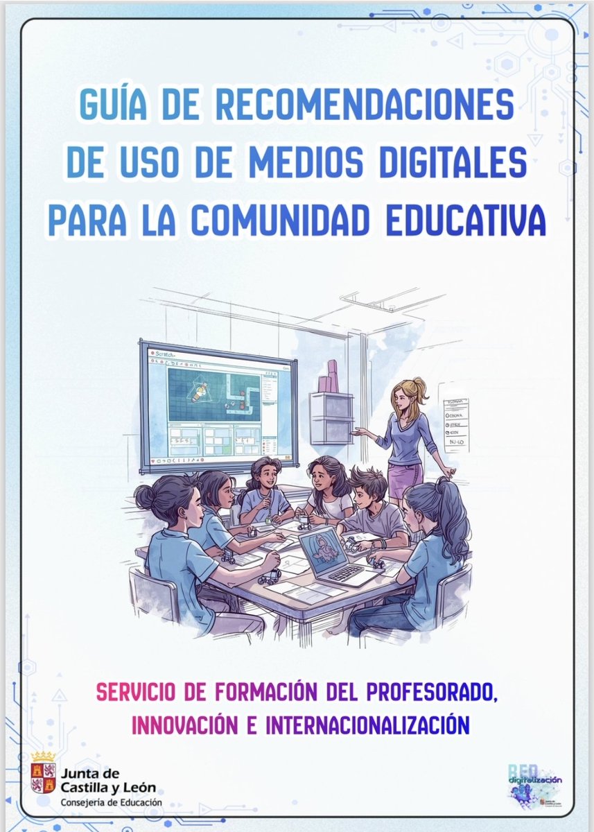 En <a href="/educacyl/">Educación JCyL</a> creemos que el aula es el mejor lugar 🔐 para aprender a usar la tecnología con cabeza 🧠  
Consulta la Guía de recomendaciones 👉 educa.jcyl.es/plandesegurida…
✅️Equilibrio  
✅️Bienestar  
✅️Inclusión  
✅️Ciudadanía crítica
✅️Formación