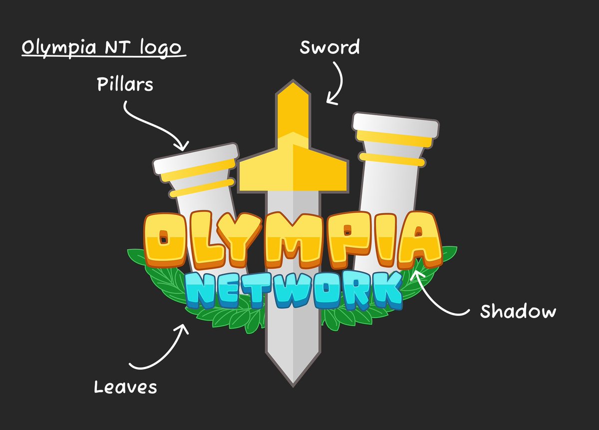 Logo pour Olympia ❤️ Serveur Minecraft PVP bedrock (qui sortira peut etre jamais)