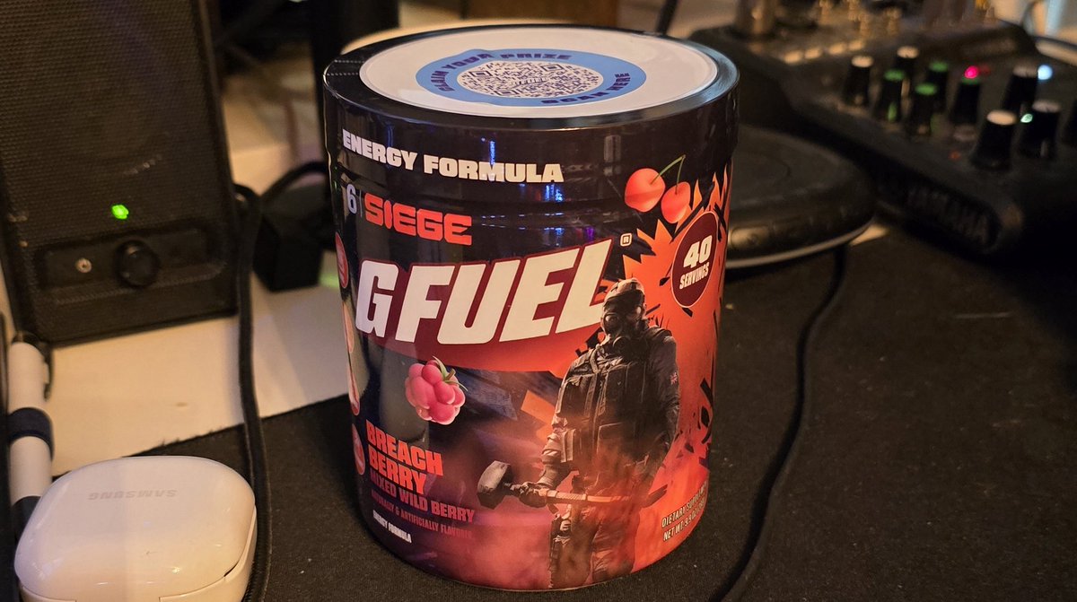 ShellRazor44's tweet image. Excited for the new #r6 and #gfuel collab Breach Berry @Rainbow6Game and @GFuelEnergy