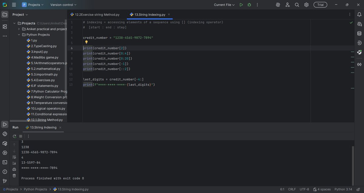ianiket_yadavs's tweet image. ☑️Day 63 of #100DaysOfCode 
* Python:
-String Method & String Indexing.
*DSA:(Brocode)
-What are data structures and algorithms?
Doing basics from Brocode so I couldn't face any difficulties ahead.
#Coding #Python #pythonlearningjourney #WebDevelopment #FullStackDeveloper 
#DSA