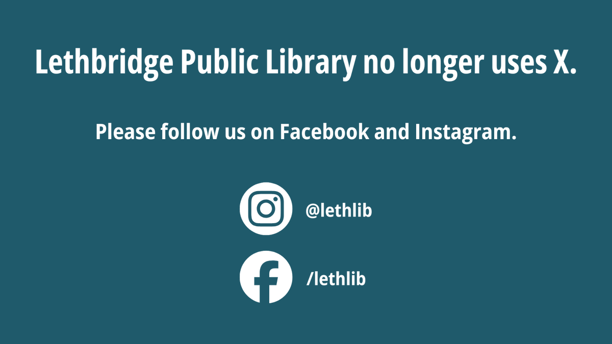 Lethbridge Public Library tweet media