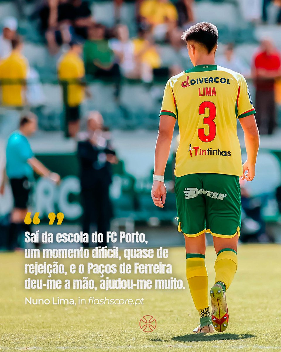 💬 «O Paços de Ferreira é o clube que acompanho, tento ver todos os jogos.»

As declarações de 𝗡𝘂𝗻𝗼 𝗟𝗶𝗺𝗮, ex-atleta do FC Paços de Ferreira (atualmente a jogar no Alanyaspor da Turquia), em entrevista ao <a href="/FlashScorePT/">Flashscore.pt</a>.
🗞 bit.ly/3J7GuBr

#DefendeOAmarelo