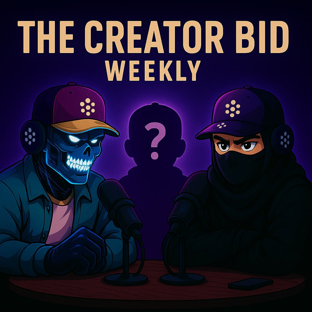 I'm excited to let you all know that <a href="/goon_crypto/">「 𝕲𝖔𝖔𝖓」</a> and I will be starting a new Spaces series;

The CreatorBid Weekly

As the <a href="/CreatorBid/">Creator.Bid</a> space continues to expand, and following the success of the show on Virtuals, we are growing to include a wider slice of the AI Agent space.