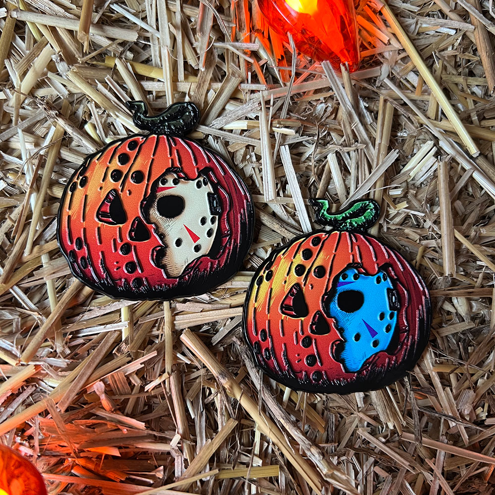 Just in time for the big day, we've restocked a small handful of Camp-o-Lantern pins! Grab some pins &amp; a treat bag while they last - you’ll also get our Halloween newsletter with the story of my 1989 Jason costume that cost roughly 3 bucks.

Shop: 👇
pixelelixir.com/products/camp-…