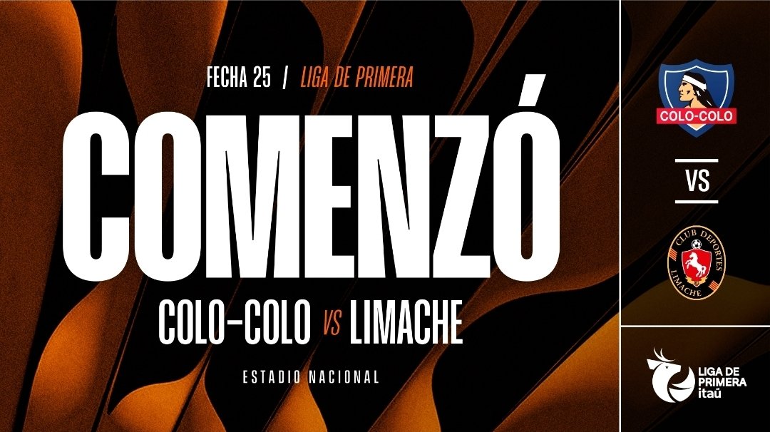 ¡Comenzó el partido! 

El Cacique ya juega ante Deportes Limache en el Estadio Nacional ⚪️⚫️🤟🏻

#𝑉𝑎𝑚𝑜𝑠𝐶𝑜𝑙𝑜𝐶𝑜𝑙𝑜 • #𝐶𝑒𝑛𝑡𝑒𝑛𝑎𝑟100