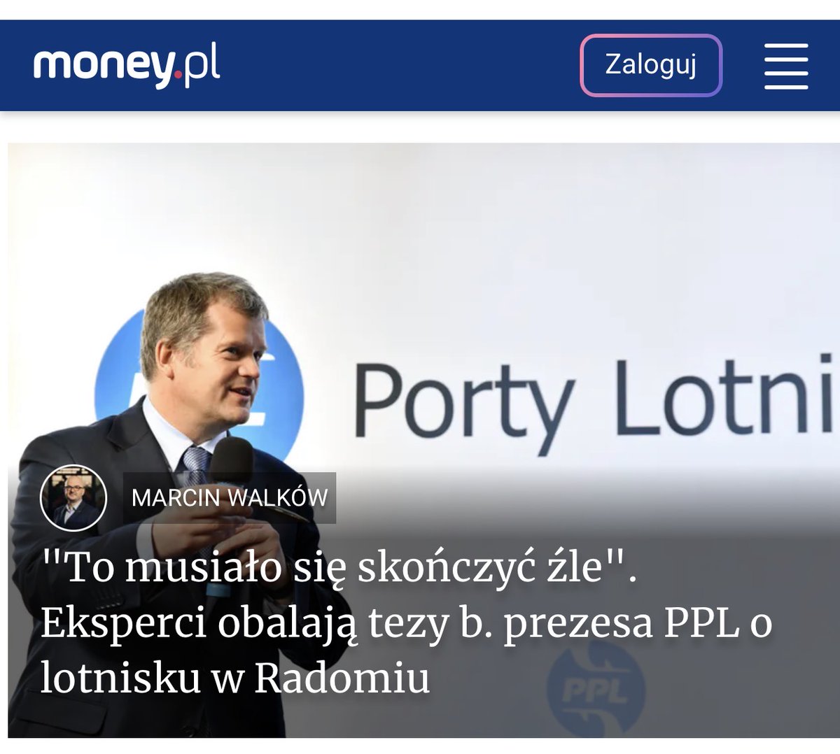 marcinwalkow's tweet photo. Lotnisko w Radomiu miało uzasadnienie ekonomiczne, ale straciło sens za sprawą decyzji kolejnych władz? Tak twierdzi były prezes @Porty_Lotnicze. W ocenie ekspertów to nieprawda. Obecny zarząd PPL złożył na niego zawiadomienie do prokuratury. 

Tekst w @Money_pl. Link poniżej⬇️ https://t.co/ihUismJxGK