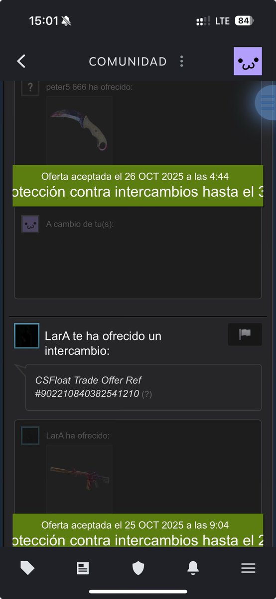 esconhektor's tweet photo. @PandaStoreok Esperando que no me pase lo mismo, y aunque sea de csfloat, no voy a encontrar esas skins por el mismo precio https://t.co/wSQ7HfOtkr