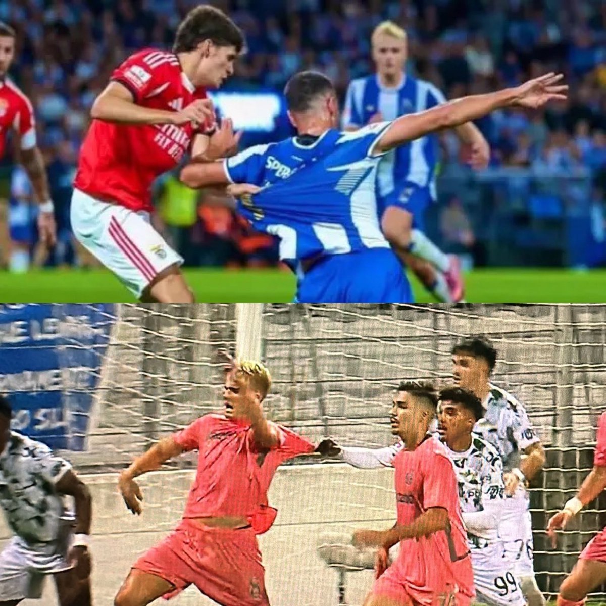 Dois penaltys claros, só um foi assinalado.