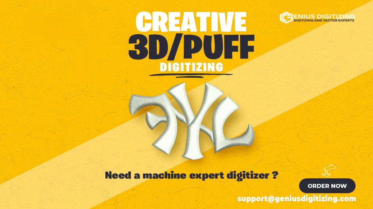 GeniusDigitizng's tweet image. From concept to contour: 3D puff digitizing that delivers texture you can feel.
#3DDigitizing #PuffDigitizing #embroiderydigitizing #customembroiderydigitizing #logodigitizing