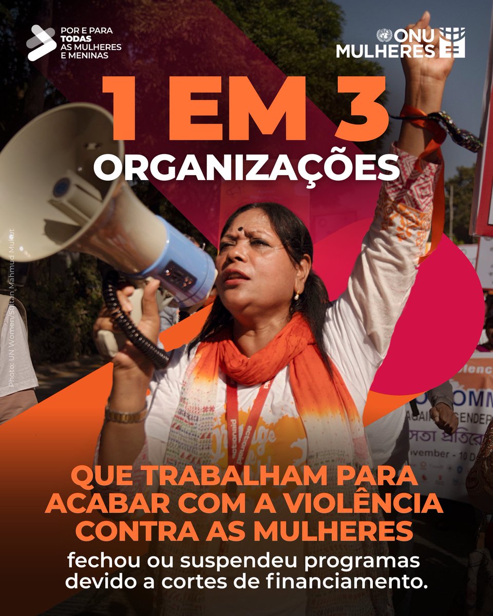 ONUMulheresBR's tweet photo. O que acontece quando quem protege mulheres não tem proteção?

O relatório da @ONUMulheresbr, “Em Risco e Subfinanciadas”, mostra que cortes de financiamento enfraquecem organizações essenciais contra a violência de meninas e mulheres.

É hora de agir.

🔗 https://t.co/xvybWL4qDH https://t.co/ZSOsqTCx77