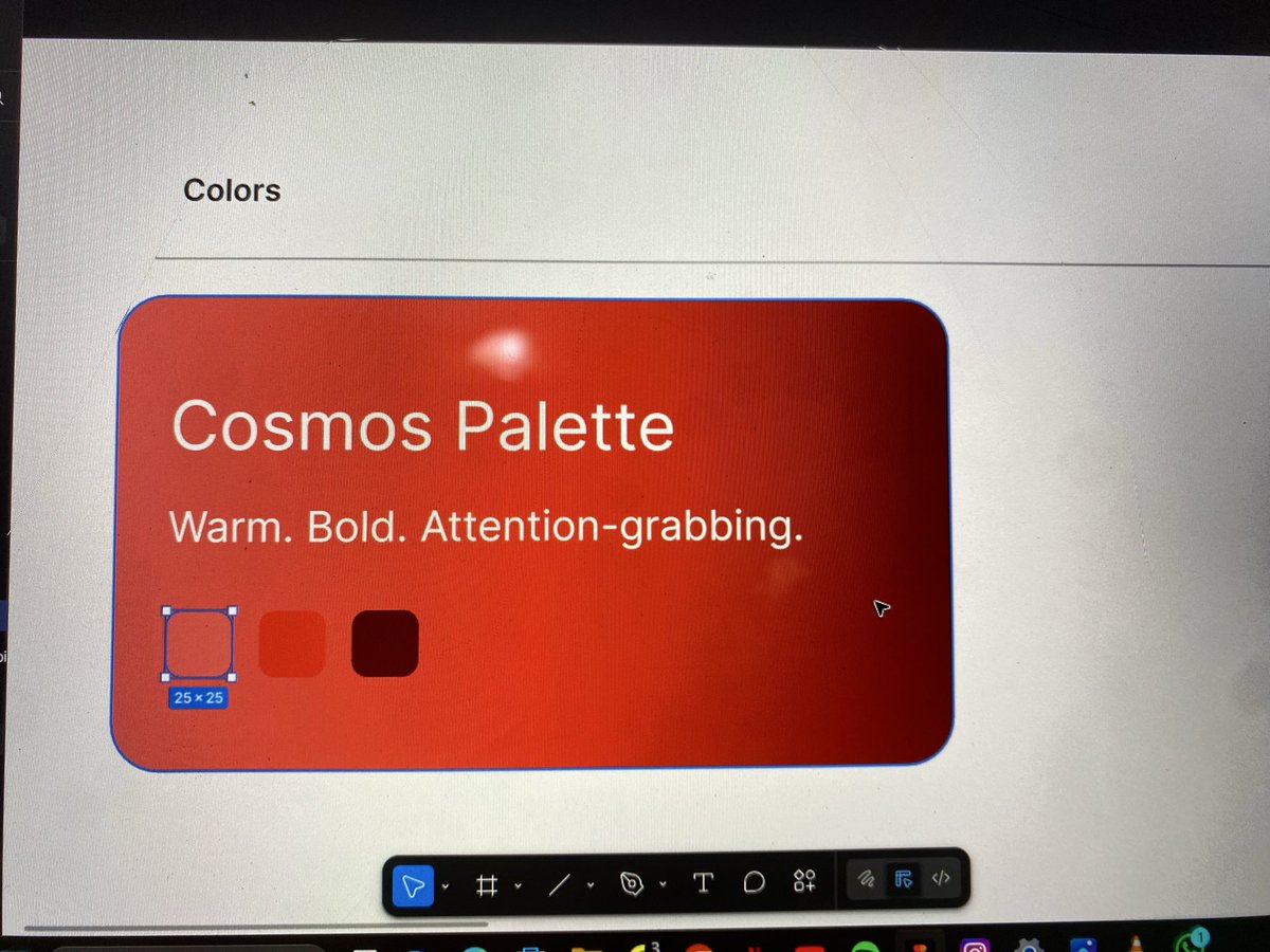 adewunmi_gift's tweet image. My 100 Days of Ui/Ux🙏🏼
Day 27
Built a “Cosmos” red palette and tested it inside an SVG card. Warm, bold and perfect for attention grabbing elements like CTAs and alerts 🙂‍↕️❤️
#100Daysofdesign #UIUXDesign